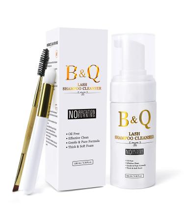 Eyelash shampoo 100 ml eyelash shampoo for eyelash extensions lash shampoo clean eyelash shampoo oil -free by b & q lash (100 ml) 100 ml (1 Pack) eyelash shampoo - Buy Online on GoSupps.com