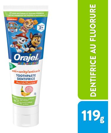 Orajel Kids Paw Patrol Anti-Cavity Fluoride Toothpaste Natural Fruity Bubble Flavour 119-g - Buy Online on GoSupps.com