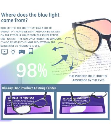 VIDEBLA 6 Pack Blue Light Blocking Reading Glasses for Men & Women | Anti-UV Eyeglasses with Leather Case | Computer Readers 1.25x - Buy Online on GoSupps.com