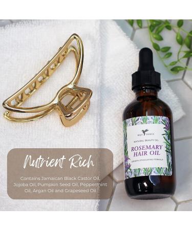 Baja Basics Organic Rosemary Hair Oil - 2 oz | Promotes Hair Growth, Moisturizes Scalp, Strengthens Hair | For Split Ends & Dry Scalp | Safe for all Hair Types - Buy Online on GoSupps.com