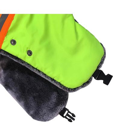 Trooper Trapper Hat for Men & Women | Russian Ushanka Ski Hunting Hat | Windproof Bomber Fur Hat with Earflaps & Mask | Orange with Reflective Strip - Buy Online on GoSupps.com