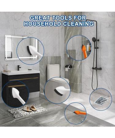 Retasica Scrub Brush for Cleaning with Long Handle Multifunctional 3 in 1 Medium Stiff Cleaning Brush Household Cleaning Brush Easy to Use 6.8 X 20.5cm - Buy Online on GoSupps.com