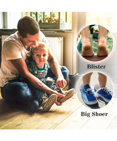 WLLHYF Kids Heel Grips 4 Pieces - Self-Adhesive Heel Cushion Inserts for Toddlers, Girls, Boys - Prevent Skin Rubbing and Blisters - Black - Buy Online on GoSupps.com