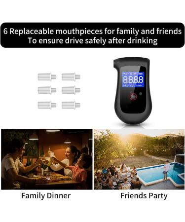 Professional-Grade Breathalyzer with Memory and Warning Function - Moxikison Portable Alcohol Tester for Home Use - Ideal Gift for Drinkers - Buy Online on GoSupps.com