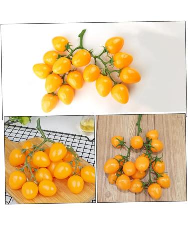 OUNONA Simulated Small Tomatoes Models Cherry Tomatoes Decor Photography Props Artificial Cherry Tomatoes Model Faux Fruit Decor Realistic Party Decor Foam Fake Fruit Window Yellow 4.00X2.00X2.00CM - Buy Online on GoSupps.com