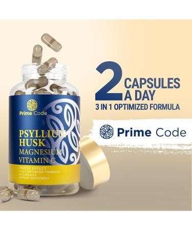 Prime Code CoQ10 250mg with Magnesium Glycinate and Vitamin E Psyllium Husk Capsules with Magnesium Citrate and Vitamin C - Buy Online on GoSupps.com