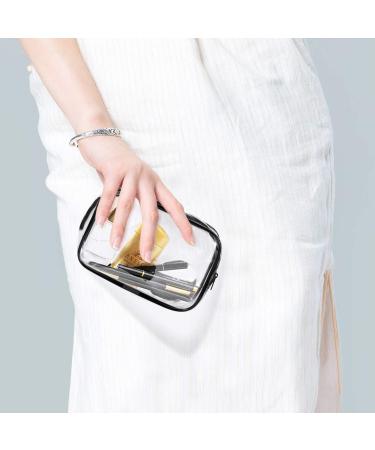 5 Transparent Cosmetic Pockets | Portable PVC Makeup Bag with Zipper | Travel Organizer & Bathroom Essential (18 cm x 12 cm) - Buy Online on GoSupps.com