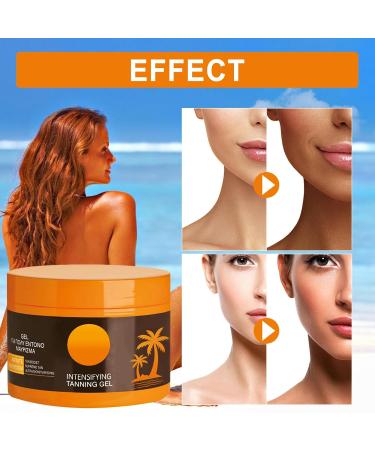 2 Pack Intensive Tanning Gel Natural Tanning Accelerator Cream Gel Hydrating Natural Ingredients for Long Lasting Dark Tan 150g/5.29oz - Buy Online on GoSupps.com
