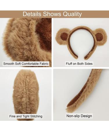 Brown Bear Ears Headband - Fluffy Grizzly Hairband for Party, Cosplay & Gifts | Beviliu - Buy Online on GoSupps.com