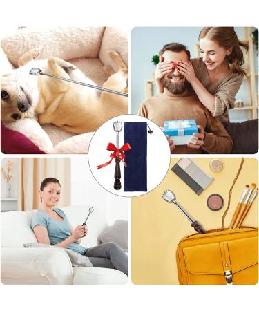 Extendable Telescoping Back Scratcher for Adults - Wooden Handle Portable Backscratcher with Carrying Bag | Ideal for Men and Women - Buy Online on GoSupps.com