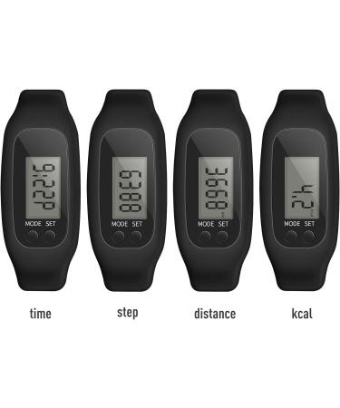 Bomxy Fitness Tracker Watch Simply Operation Walking Running Pedometer with Calorie Burning and Steps Counting Easy use Step Tracker 634i-BLACK - Buy Online on GoSupps.com