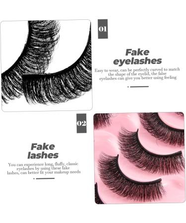 SEWOART Natural Women Lashes 10 Pairs Fake eyelashes fiber 7d European and American Russia Natural Strip Lashes - Buy Online on GoSupps.com
