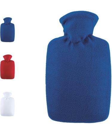 Hugo Frosch 1.8L Hot Water Bottle Classic with Blue Fleece Cover - Eco-Friendly & Warm Your Comfort Choice - Buy Online on GoSupps.com