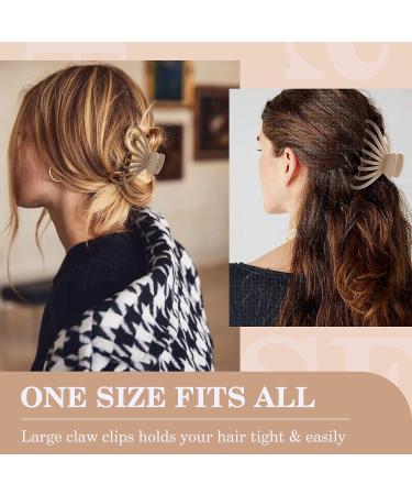 6Pcs Extra Large Neutral Hair Clips for Women - Matte Jumbo Strong Hold Hair Claws for Thick Thin Hair - Non-slip Jaw Claw Clip with Box - Hair Accessories for Christmas Gifts - Buy Online on GoSupps.com