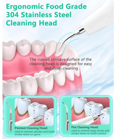 Ultrasonic Tooth Cleaner - Plaque Remover with LED and 3 Modes - Safe Dental Stain & Tartar Removal - Buy Online on GoSupps.com