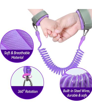 Toddler Reins Walking Safety Harness for Kids 2 PCS Toddler Leash & Anti Lost Wrist Bands with 360 Rotation Leash for Toddler/Kids/Babies/Children Butterfly-Wings Walking Harness & 4.9ft Rope Purple - Buy Online on GoSupps.com
