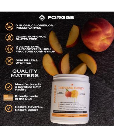 Forgge Focus Energy Drink Powder - Sugar Free Peach Mango with Lion s Mane Alpha-GPC & Nootropics for Enhanced Focus Vitamins & Electrolytes - Buy Online on GoSupps.com