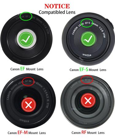 4Pack Rear Lens Cap Cover for Canon EOS EF/EF-S Camera Lens - Compatible with Rebel T7 T6 T5 90D 80D 77D 70D 60D 5Ds 1DX 5D 7D/6D Mark II III - 200D SL3 SL2 T8i T7i T6i T6S T4i T5i T5 T3 - Buy Online on GoSupps.com