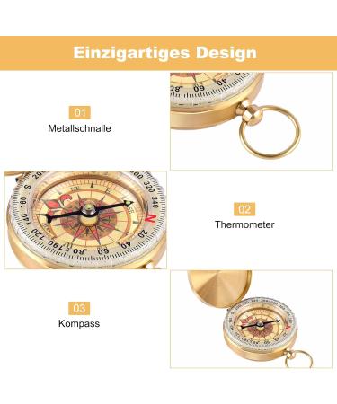 Buy Payfully 15x50mm Waterproof Compass for Hiking - Portable Outdoor Compass for Adults & Kids - Ideal for Hunting (Gold) - Buy Online on GoSupps.com