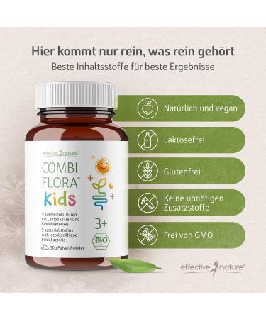 Combi Flora Kids Bio 50g - Probiotic Powder with Bifidobacterium & Lactobacillus for Children 3+ - 5 Strains & Dosing Spoon - Buy Internationally - Buy Online on GoSupps.com