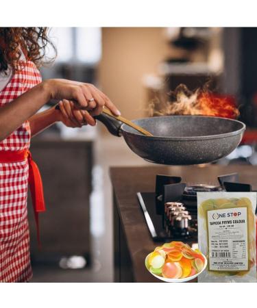 One Stop Dealer Tapioca Fryms (Colored) (200 Gram) - Crispy and Delicious Ready To Fry For Fast Upwas Crispy Fryums Teatime Snack Natural Ingredients - Good for Fasting Or Upwaas (Pack of 3) - Buy Online on GoSupps.com