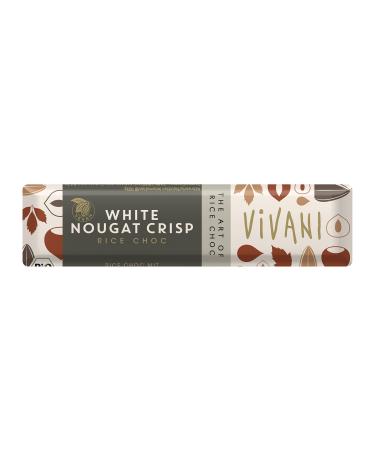 Vivani White Nougat Chocolate Bar - 35g (Pack of 4)