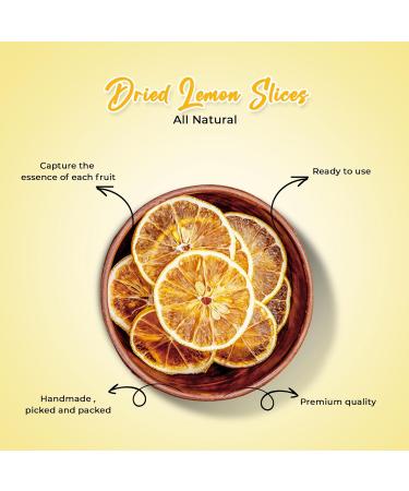 Cocktail Crowd Dried Lemon Slices - Dehydrated Lemon Slices - Sun Dried Lemon Wheel - Lemon Slices - Dry Lemons for Garnish Cocktails Baking Drinks 30 grams - Buy Online on GoSupps.com
