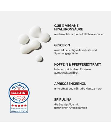 Buy 15ml Eye Cream - Anti-Aging with Hyaluronic Acid Caffeine & Natural Ingredients | Dark Circle Treatment | Vegan & Perfume-Free - Buy Online on GoSupps.com