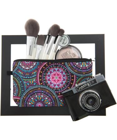 PREMYO Small Cosmetic Bag for Women - Versatile Makeup & Pencil Case - Mandala Design - Buy Online on GoSupps.com