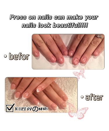 24 Pcs Halloween Press on Nails - White Stiletto Full Cover with Ghost Designs | Luminous Matte False Nails for Women & Girls - Buy Online on GoSupps.com