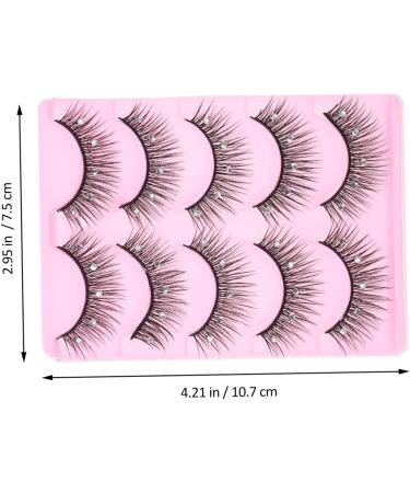 Beavorty 10 Pairs diamond false eyelashes makeup false lashes dense false lashes rhinestone trim lash decor rhinestone embellishments 3d false lash False Eye Lashes Fake Lashes cross extend - Buy Online on GoSupps.com