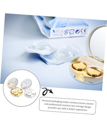 Solustrie Double Box Glasses Case for Contact Lenses | Dustproof Lens Housing & Mirror - Perfect for Travel & Cosmetics - Buy Online on GoSupps.com