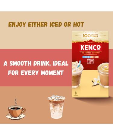 Iced Coffee Sachets Bundle with Kenco Latte - Salted Caramel Latte 1 pack of 8 sticks Vanilla Latte 1 pack of 8 sticks and 4 x Glameno Ice Cube Bags - Buy Online on GoSupps.com