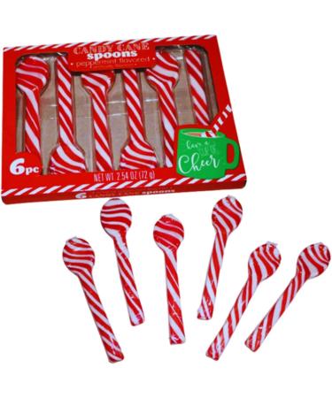Ja'Cor Peppermint Candy Canes Spoons Red & White Edible Spoon for Hot Chocolate Cocoa Tea Coffee Christmas Stocking Stuffer Party Favors Decorations Bundle with 1-Collapsible Cup(2 Box 12 Ct) - Buy Online on GoSupps.com
