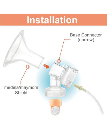 Maymom Myfit Base Connector (2Pc) Narrow Neck: These Connectors Will Fit and Medela Bottles Narrow Neck Bottles. Base connecter - Buy Online on GoSupps.com