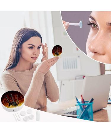 Guitar On Fire Round Case For Contact Lens Kit Storage Box with Mirror Printed - Buy Online on GoSupps.com