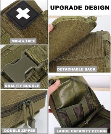 74 Piece Upgrade Tactical Ifak Trauma Kit - Molle Pouch, Rip Away Refill Supplies - Survival Camping Hiking Travel - Black - Buy Online on GoSupps.com