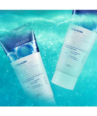 FARMSTAY Collagen Water Full Moist Deep Cleansing Foam - Foaming Facial Cleanser - Clears Dirt and Dead Skin - Deeply Moisturizing Face Wash - 6.08 oz - Buy Online on GoSupps.com