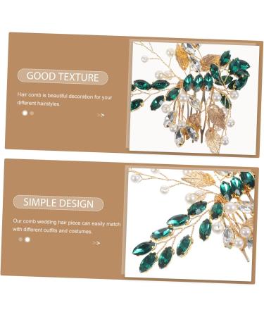 Ipetboom Wedding Headpiece Silver Leaf Tiara Hair Comb for Girls Rhinestone Hair Clips Hair Barrettes for Girls Decorative Hair Clips Womens Headpiece Girl Headpiece Bride Metal Glass - Buy Online on GoSupps.com