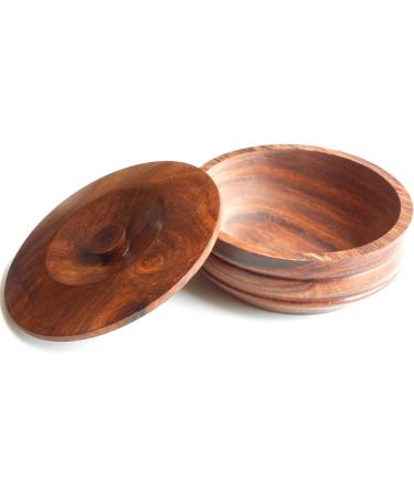 Quality Wood Shaving Soap Bowl. Walnut Finish - Buy Online on GoSupps.com