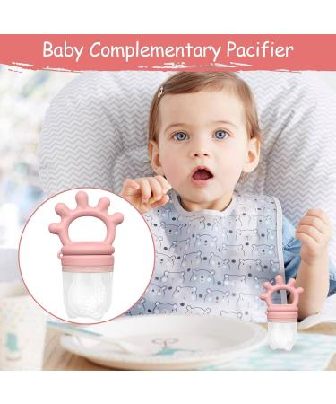 Freshy Toothing Pacifiers - Reusable Silicone Nipple Bite Toys & Fruit Feeders for Soothing Gums | Honhoha Rose Red - Buy Online on GoSupps.com
