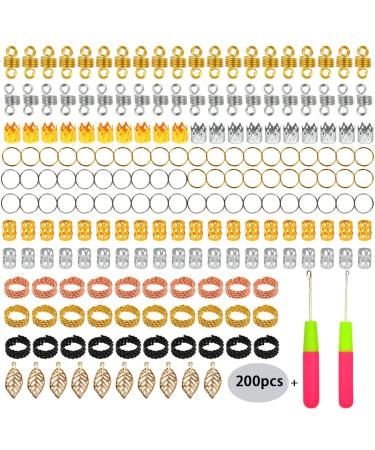 Dreadlocks Jewelry Kit - 200 Metal Hair Cuffs, Rings & Pendants for Braids | Hair Clip Decor - Buy Online on GoSupps.com