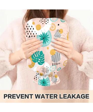 NAANLE 1L Heat Bottle - Tropical Palm Leaves | Transparent Hot Water Bottle for Menstrual Cramps & Heat Therapy - Buy Online on GoSupps.com