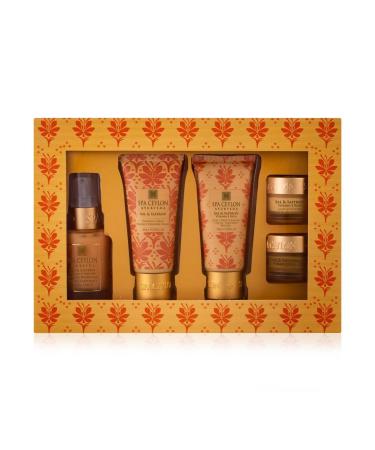 SPA CEYLON SAL & SAFFRON - VITAMIN E ENRICHED - SKIN CARE SET | Sal and Saffron | Vitamin E Enriched | Skin Care Set for a Complete Beauty Ritual | Body Care set