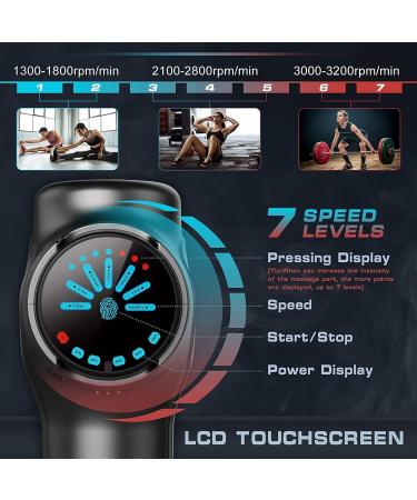 Cotsoco Massage Gun - Deep Tissue Percussion Muscle Massager for Athletes | Super Quiet & Portable Electric Device with 12 Heads - Black - Buy Online on GoSupps.com