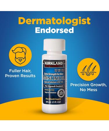 Kirkland Minoxidil 5% for Men - 6 Months Hair Regrowth Supply (12 Oz) - Shop Internationally - Buy Online on GoSupps.com