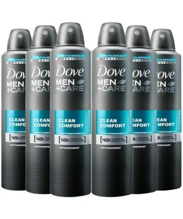 Dove Men + Care Clean Comfort Spray International Version 250 ML (6 Pack)