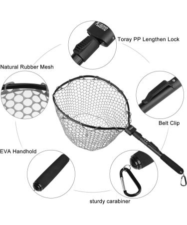 PLUSINNO Fly Fishing Net - 16 x 13 Hoop Size - Soft Rubber Mesh - Catch and Release Net - Buy Online on GoSupps.com
