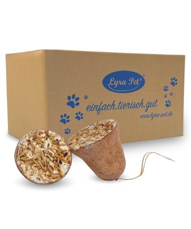 Lyra Pet® 2 x 8 pcs. Feeding Bell with Mealworms | Bird Food High in Protein & Fat | Nour