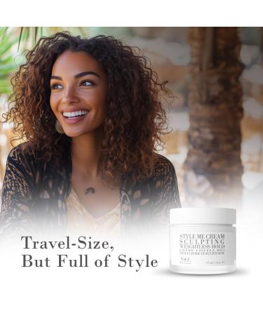 VoC Haircare Natural Styling Cream | Anti-Frizz Weightless Hold & Shine | Vegan Haircare for All Hair Types | Argan Oil & Baobab Extract (57 ml - Buy Online on GoSupps.com